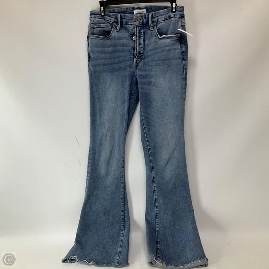 Jeans Flared By Good American In Blue Denim, Size: 6