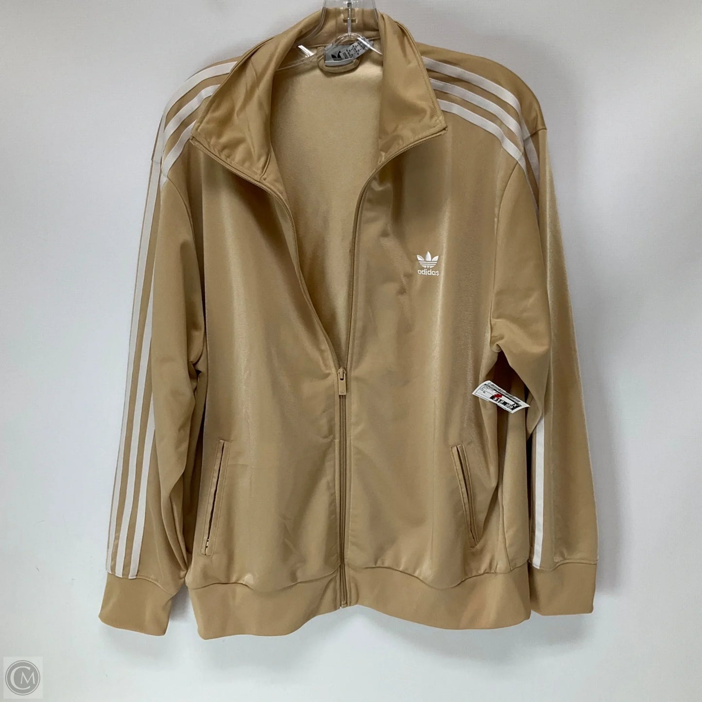 Athletic Jacket By Adidas In Gold, Size: Xl