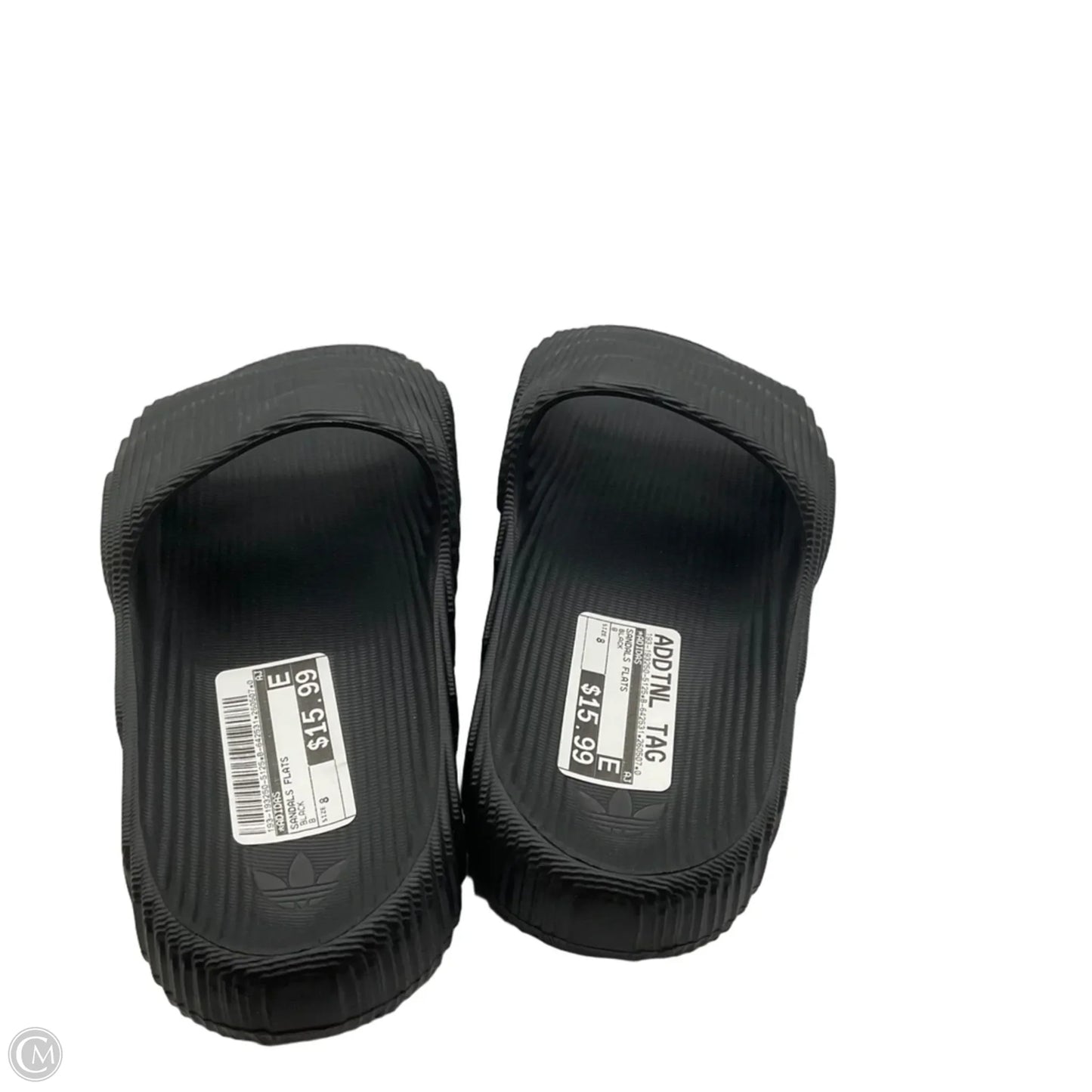 Sandals Flats By Adidas In Black, Size: 8