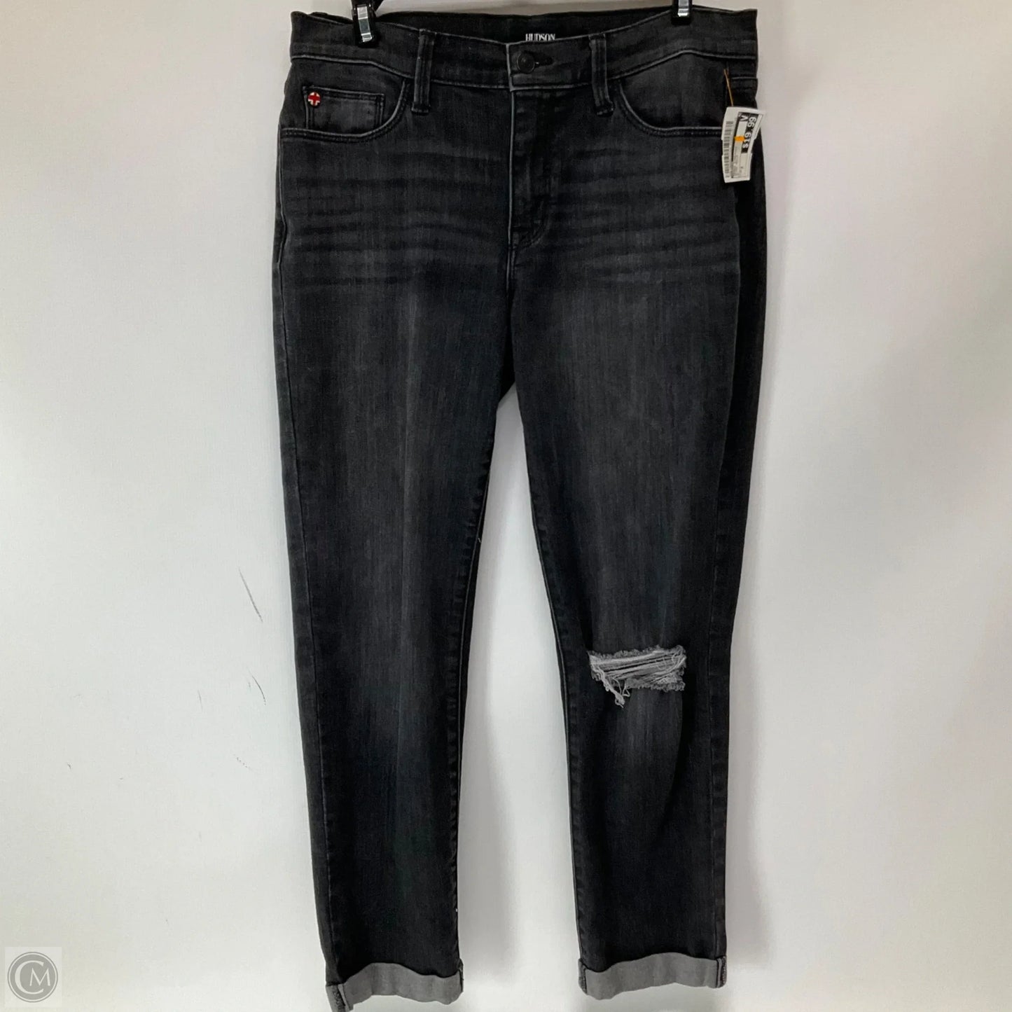 Jeans Straight By Hudson In Black Denim, Size: 2