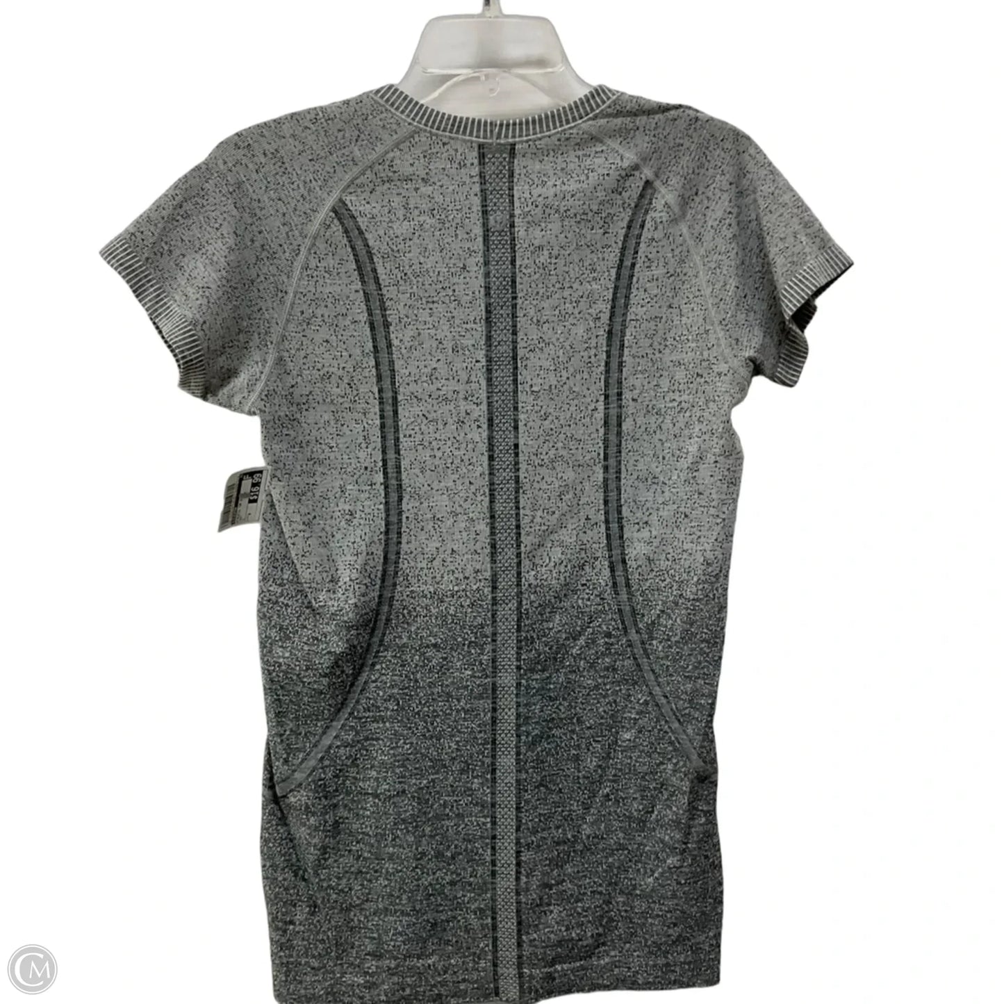 Athletic Top Short Sleeve By Lululemon In Grey, Size: 8