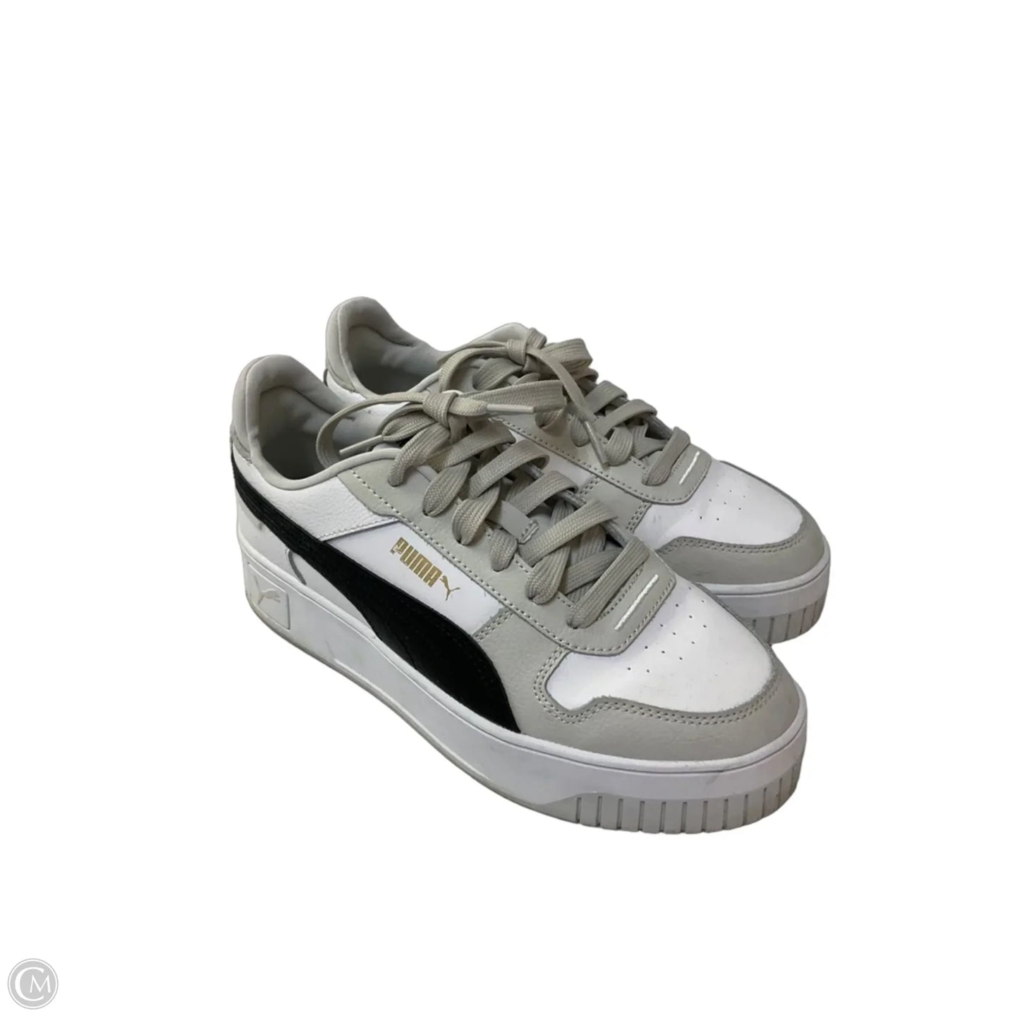Shoes Sneakers By Puma In Black & White, Size: 5