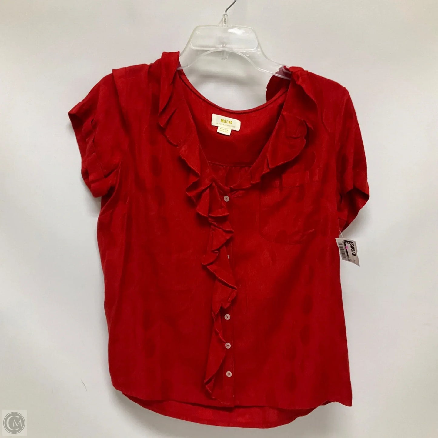 Top Short Sleeve By Maeve In Red, Size: M