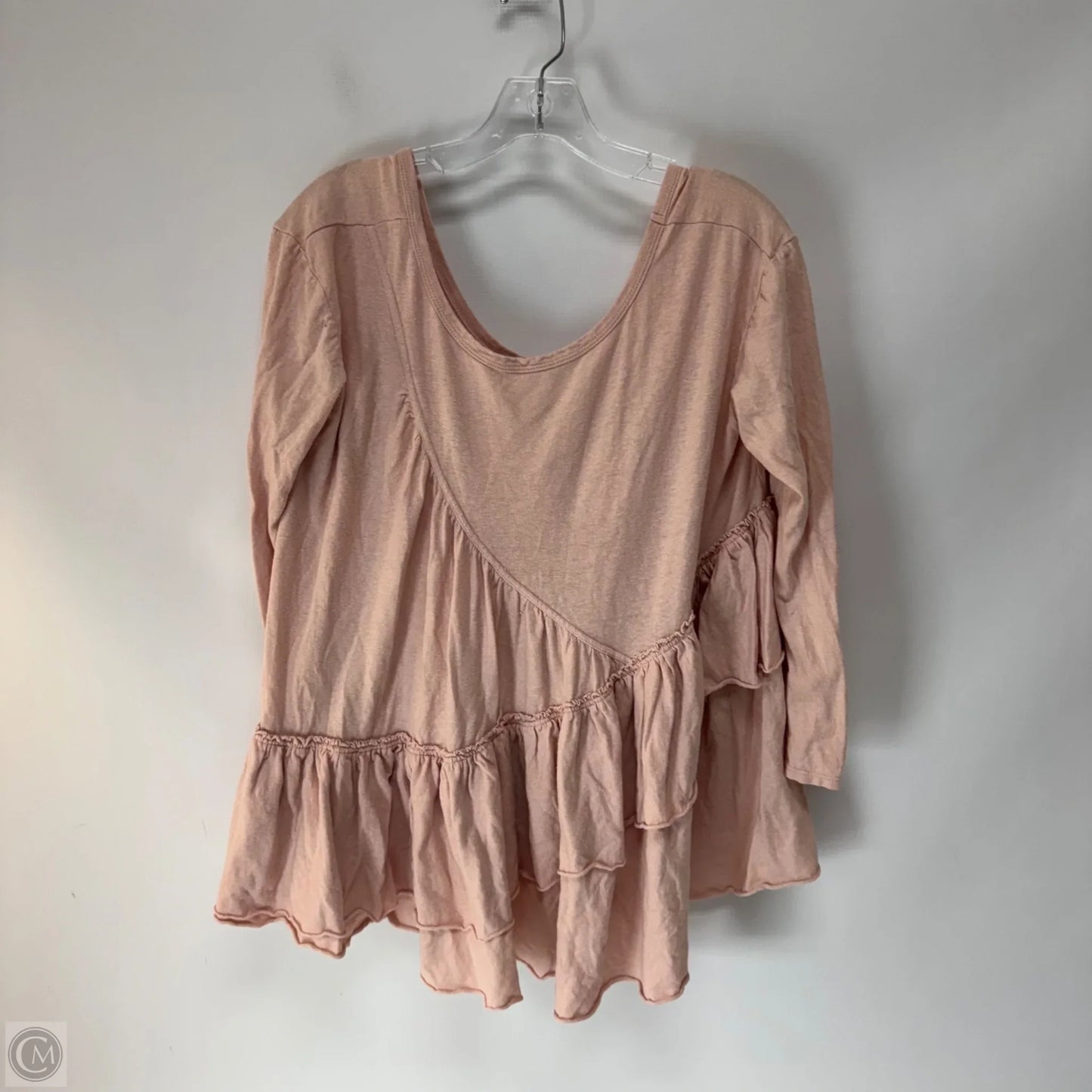 Top Long Sleeve By Free People In Pink, Size: S