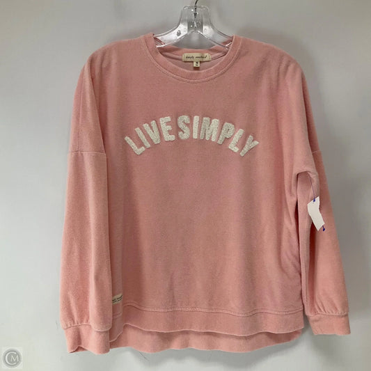 Top Long Sleeve By Simply Southern In Pink, Size: M