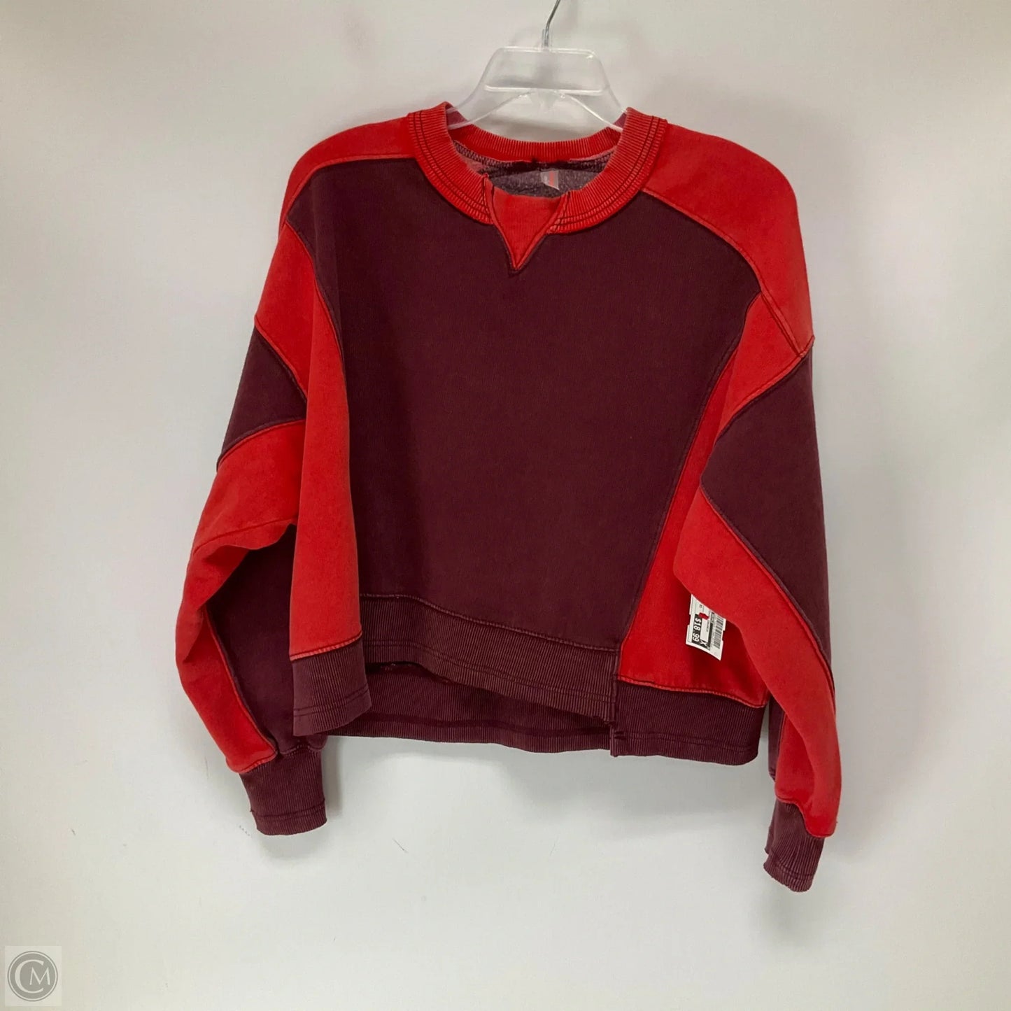 Sweatshirt Crewneck By Free People In Red, Size: Xs