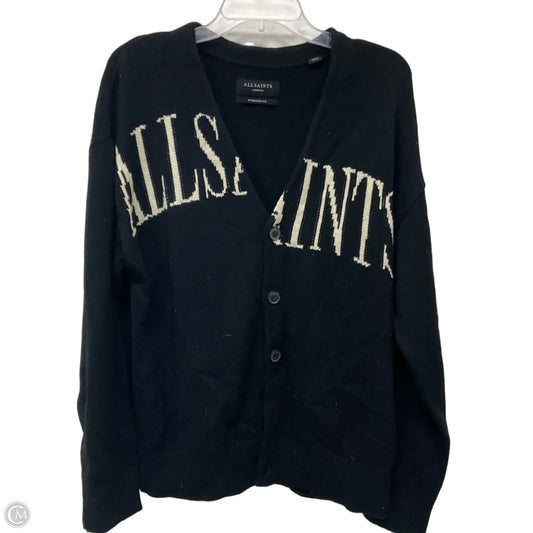 Sweater Cardigan Designer By All Saints In Black, Size: M