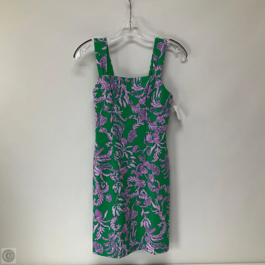 Dress Designer By Lilly Pulitzer In Green & Purple, Size: 0
