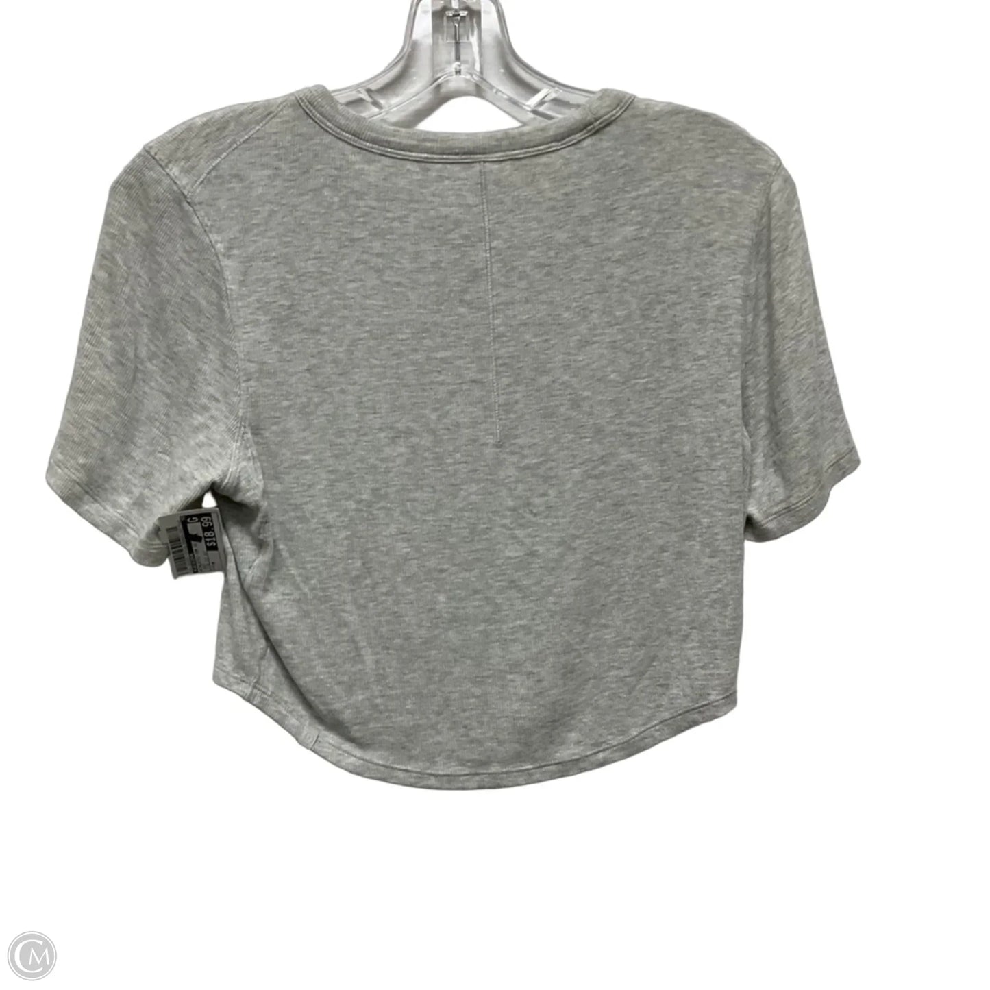 Athletic Top Short Sleeve By Lululemon In Grey, Size: M