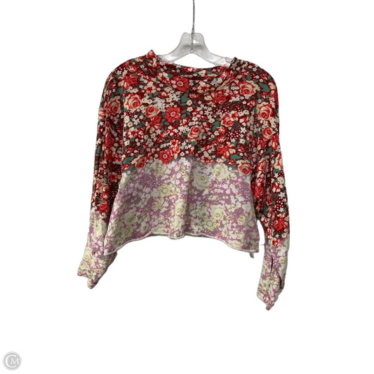 Top Long Sleeve By Free People In Floral Print, Size: S