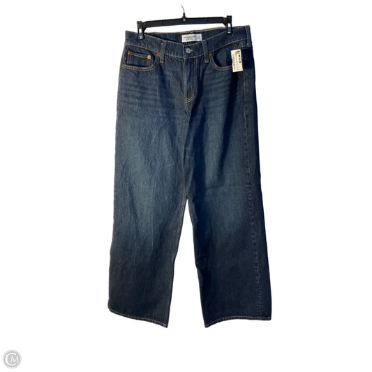 Jeans Wide Leg By Abercrombie And Fitch In Blue Denim, Size: 4