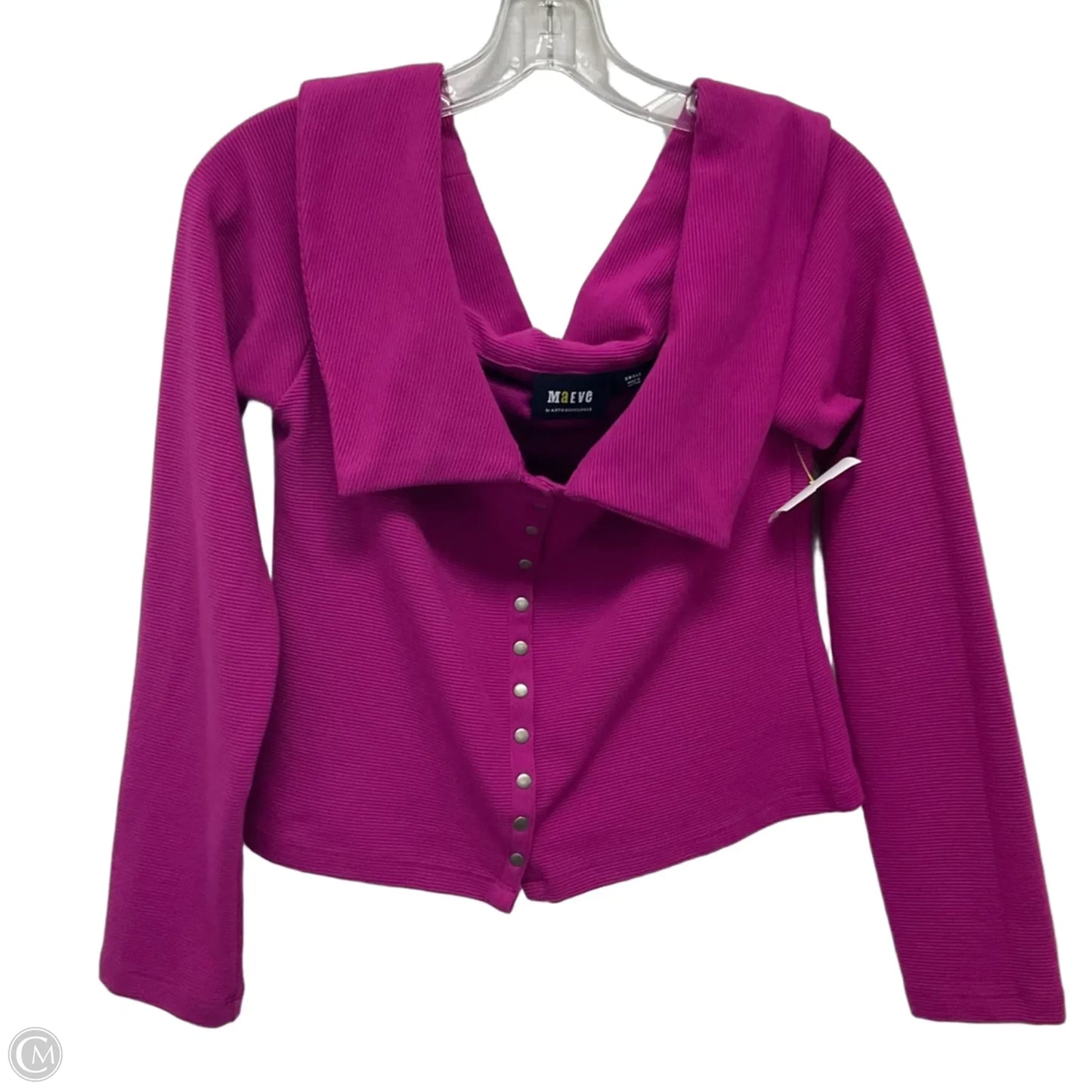 Top Long Sleeve By Maeve In Pink, Size: S