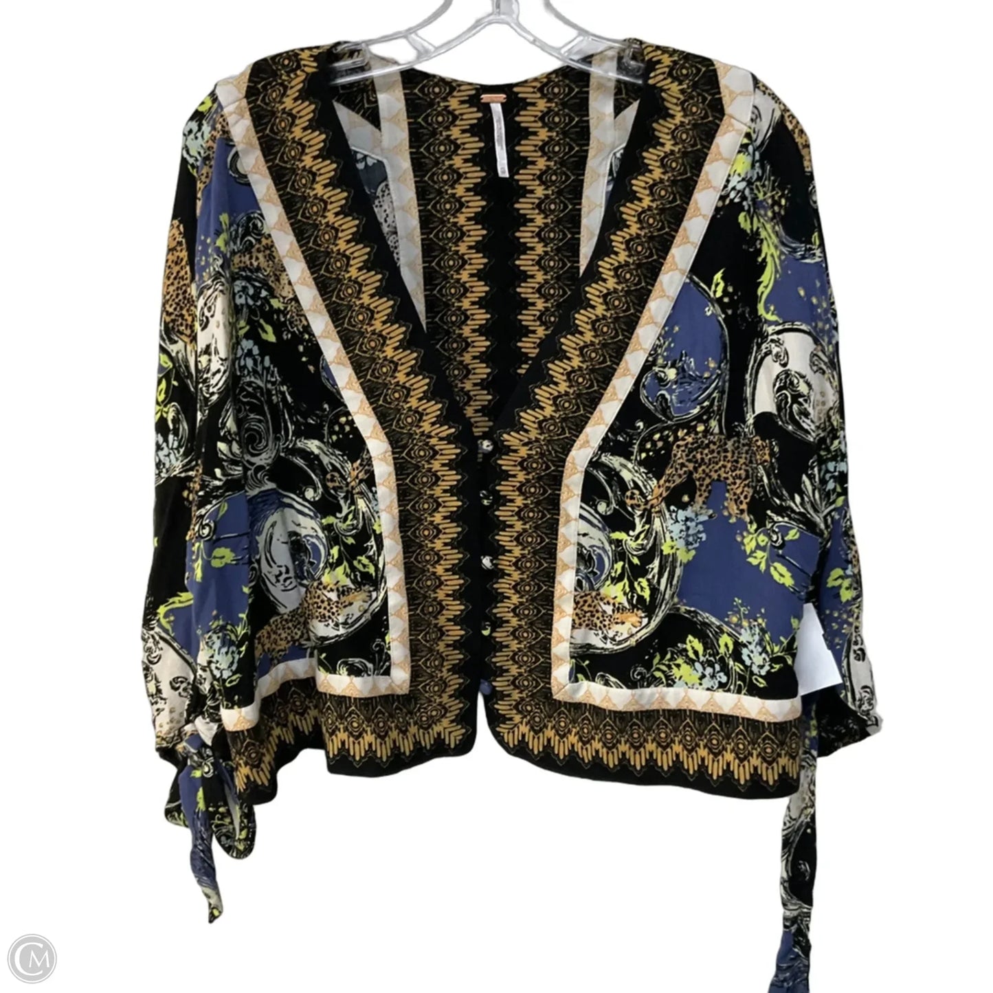 Blouse 3/4 Sleeve By Free People In Animal Print, Size: Xs