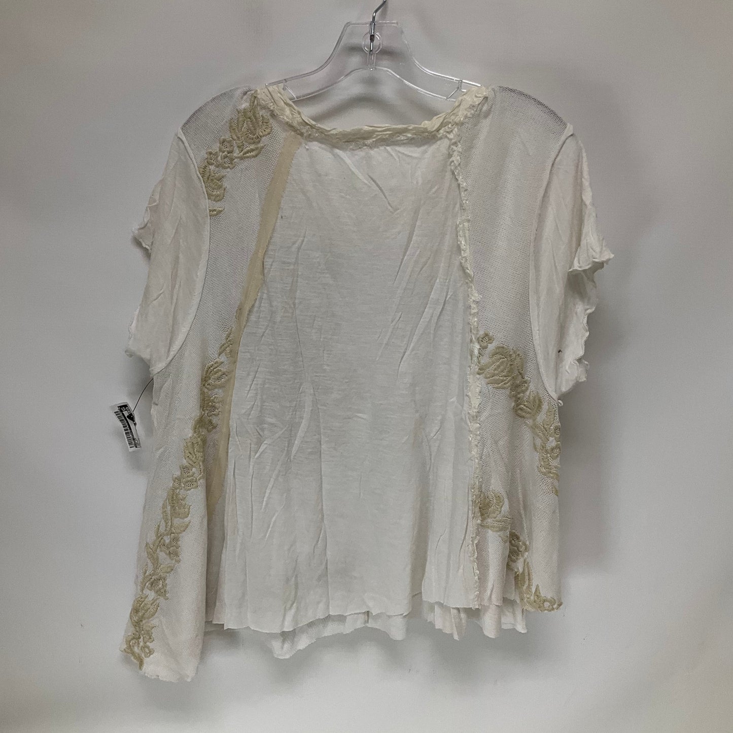 Cream Top Short Sleeve Free People, Size Xs