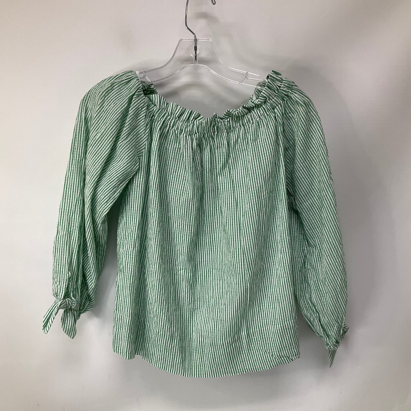 Top Long Sleeve By Lilly Pulitzer In Green & White, Size: Xs