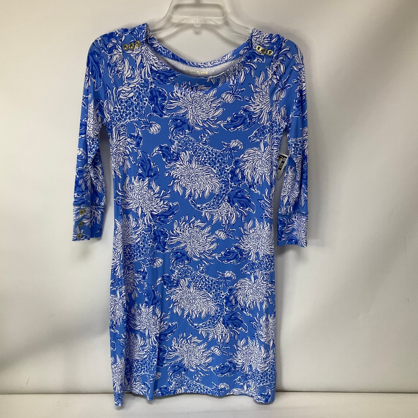 Dress Casual Midi By Lilly Pulitzer In Blue & White, Size: Xs