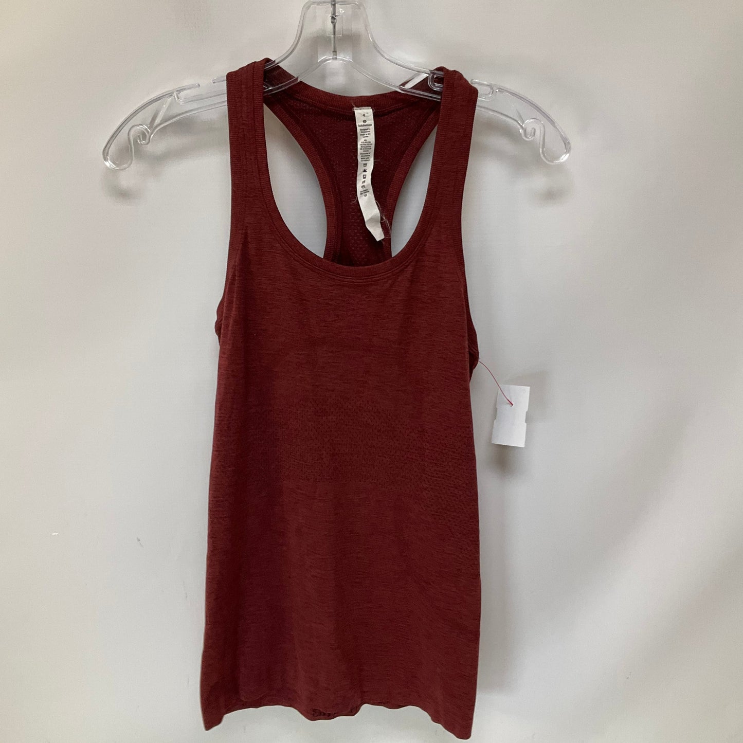 Athletic Tank Top By Lululemon In Maroon, Size: 4