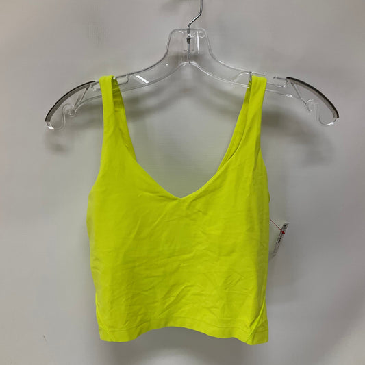 Athletic Tank Top By Lululemon In Yellow, Size: 6