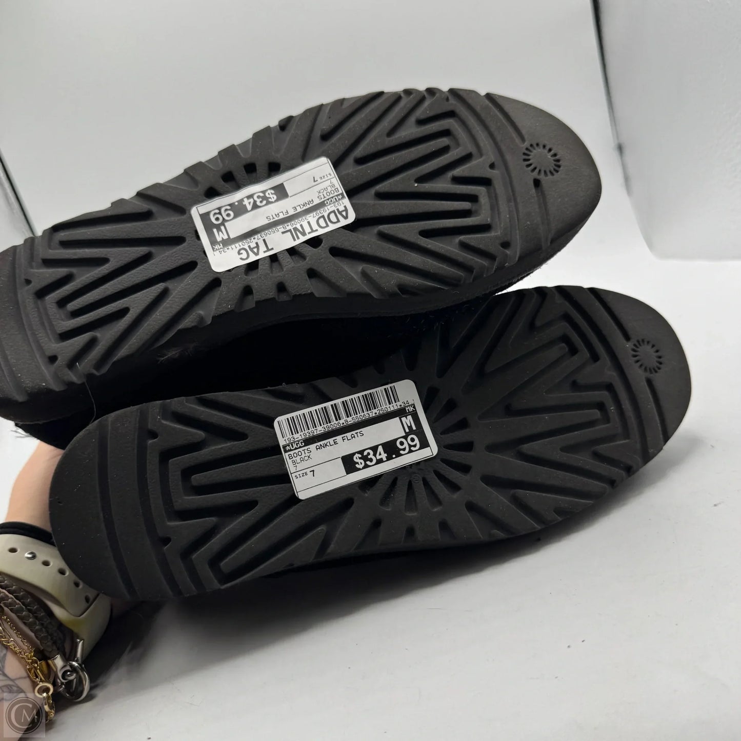 Boots Ankle Flats By Ugg In Black, Size: 7