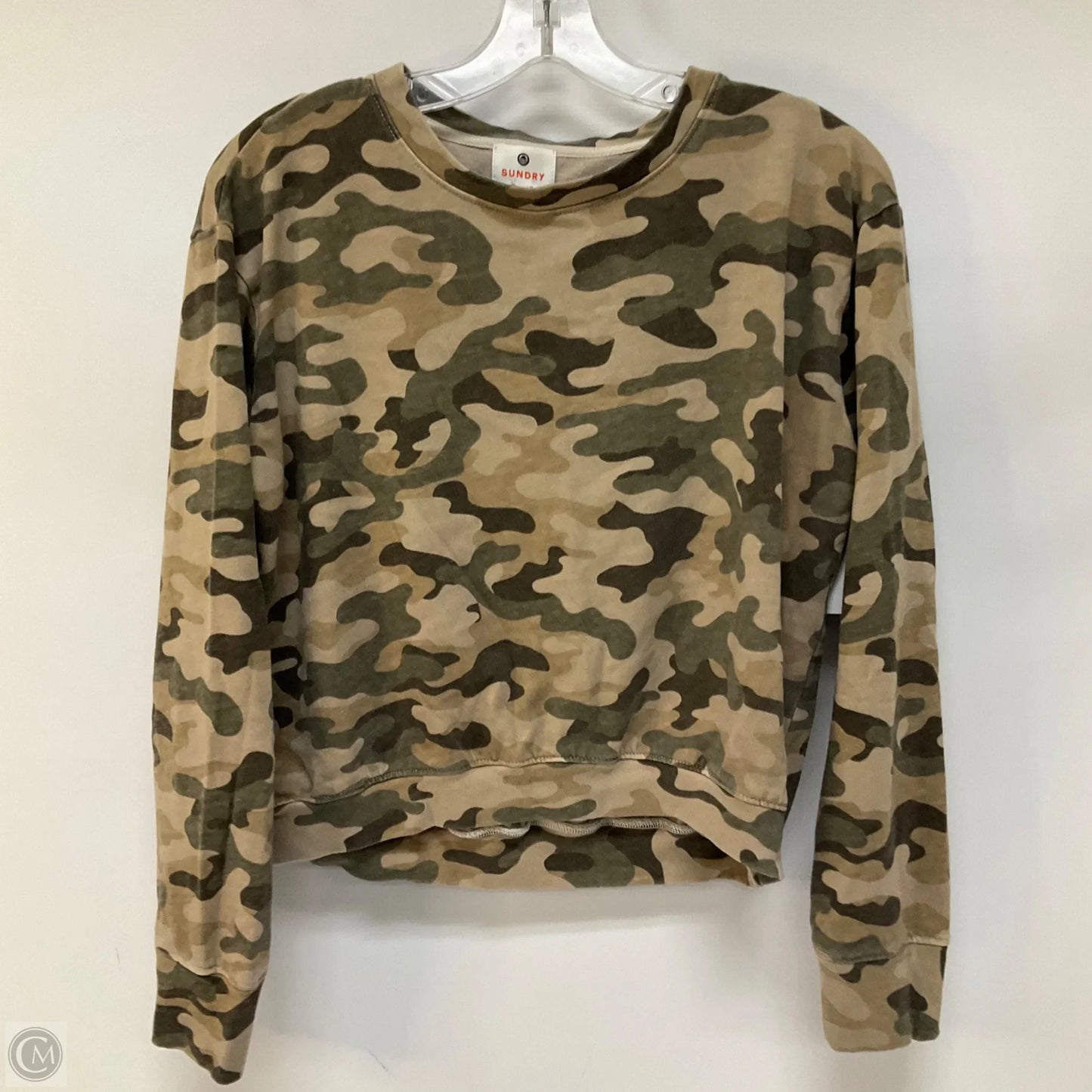 Top Long Sleeve By Sundry In Camouflage Print, Size: Xs