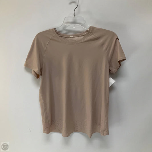 Athletic Top Short Sleeve By Lululemon In Pink, Size: 6