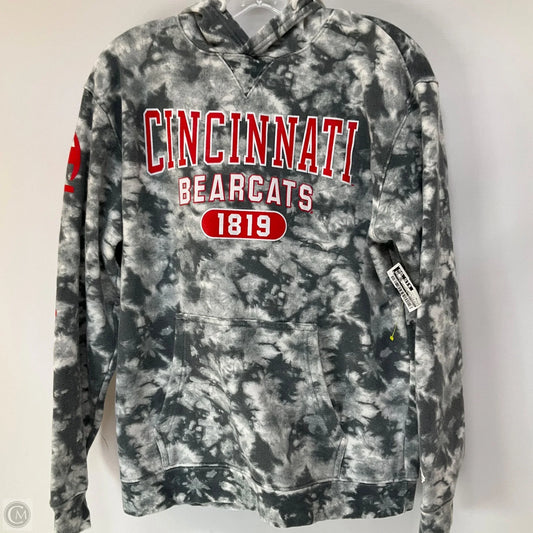 Athletic Sweatshirt Hoodie By Champion In Tie Dye Print, Size: M