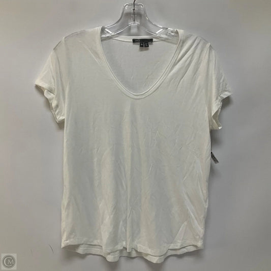 Top Short Sleeve Basic By Vince In White, Size: M