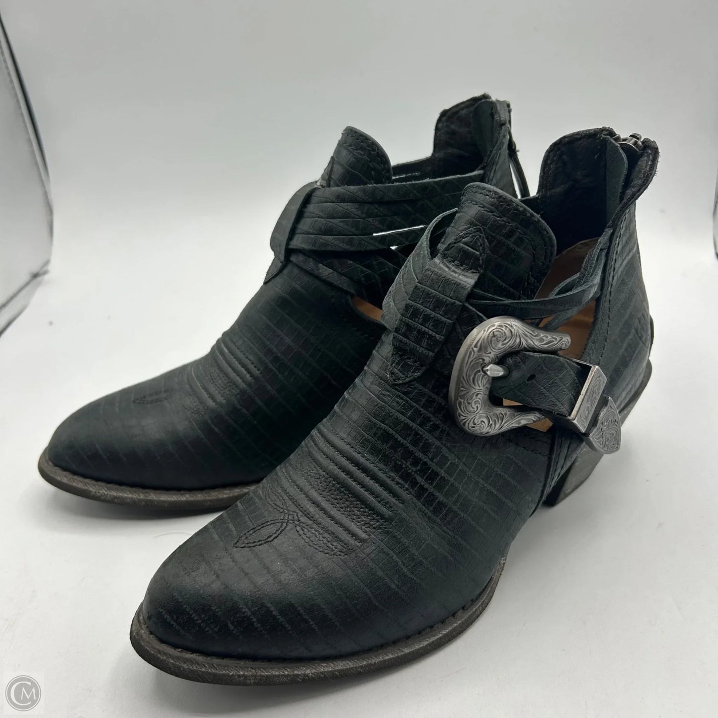 Boots Ankle Heels By Ariat In Black, Size: 6