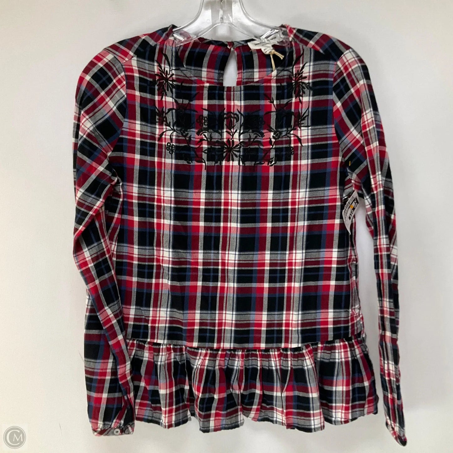 Top Long Sleeve By Beachlunchlounge In Plaid Pattern, Size: Xs