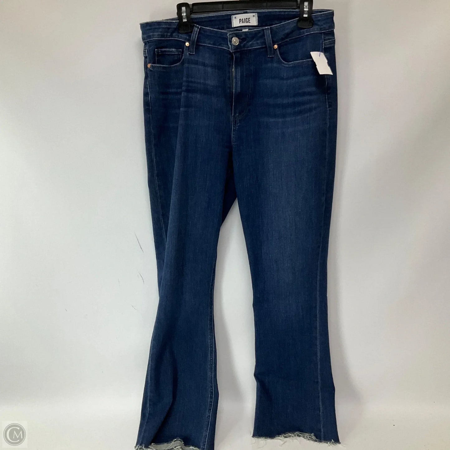 Jeans Straight By Paige In Blue Denim, Size: 12