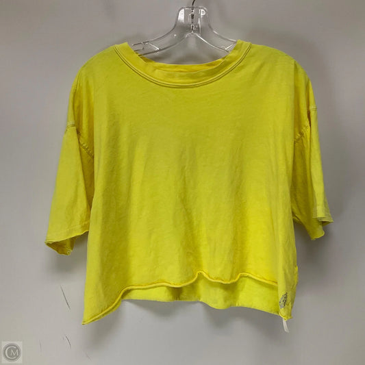 Top Short Sleeve Basic By Free People In Yellow, Size: S