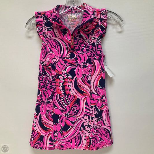Top Sleeveless Designer By Lilly Pulitzer In Blue & Pink, Size: Xs