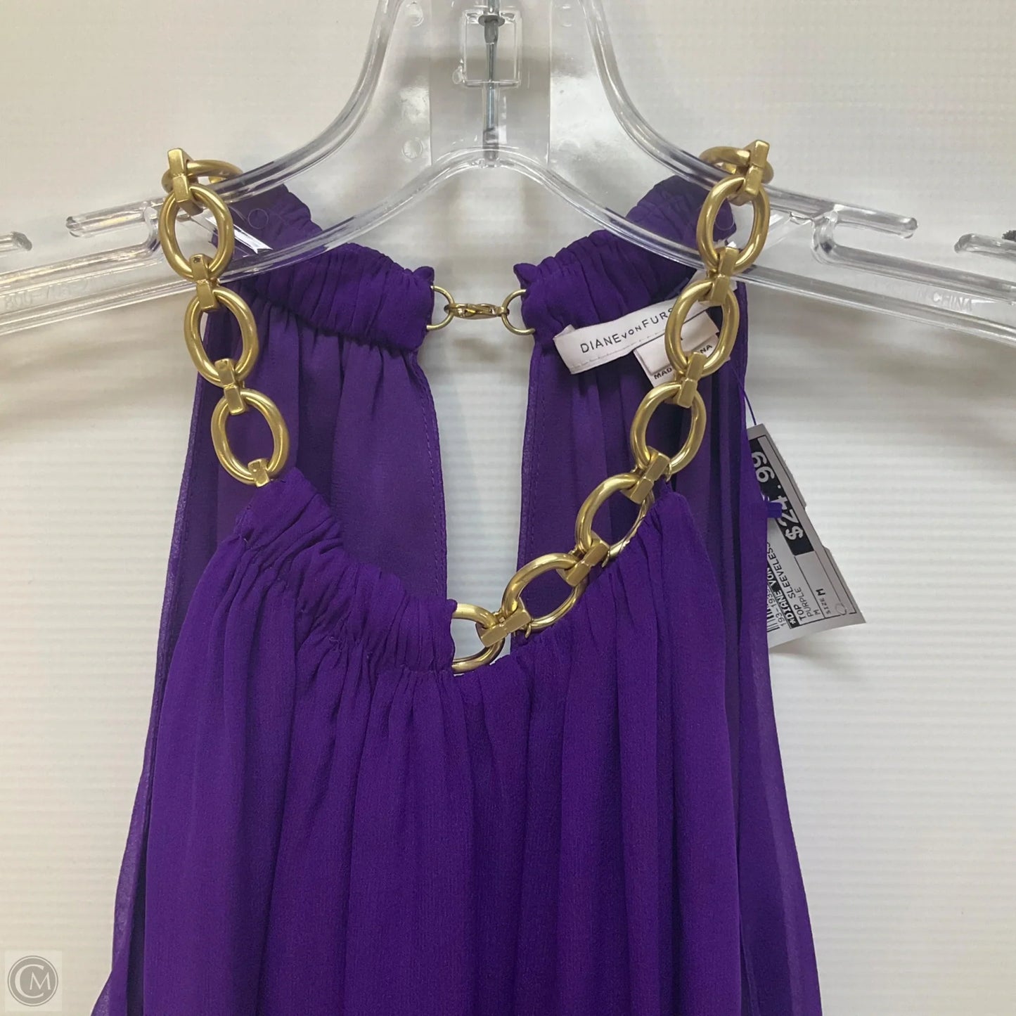 Top Sleeveless Designer By Diane Von Furstenberg In Purple, Size: M