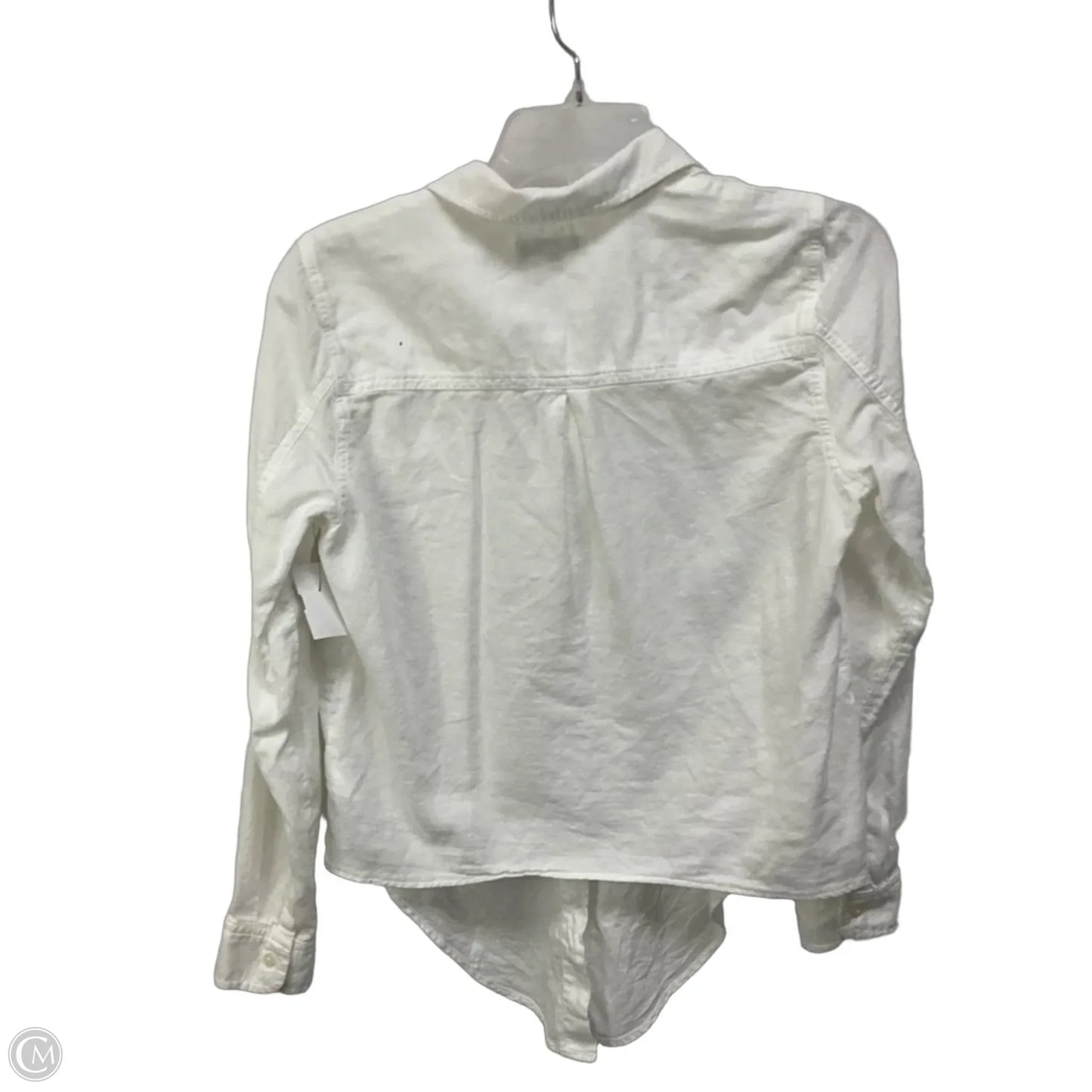 Top Long Sleeve By Madewell In White, Size: S