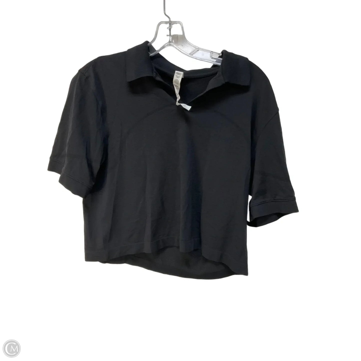Athletic Top Short Sleeve By Lululemon In Black, Size: 8