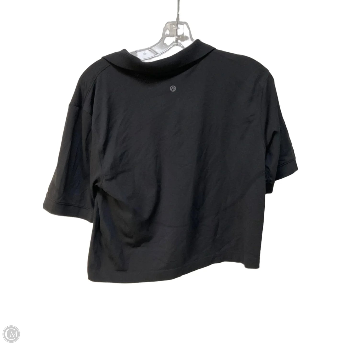Athletic Top Short Sleeve By Lululemon In Black, Size: 8