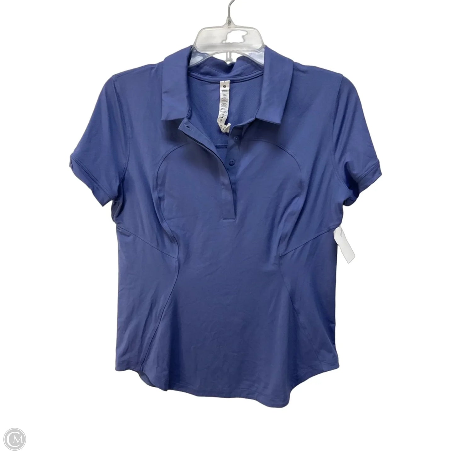 Athletic Top Short Sleeve By Lululemon In Blue, Size: 8