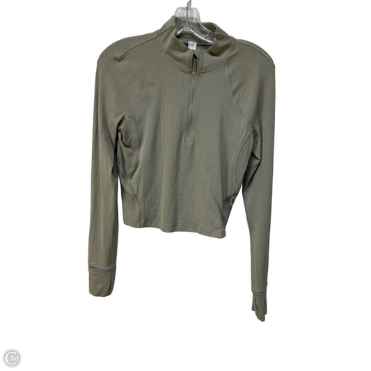 Athletic Top Long Sleeve Collar By Lululemon In Tan, Size: 8
