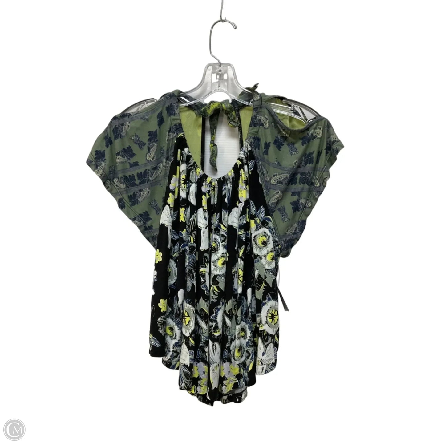 Top Short Sleeve By Free People In Floral Print, Size: Xs