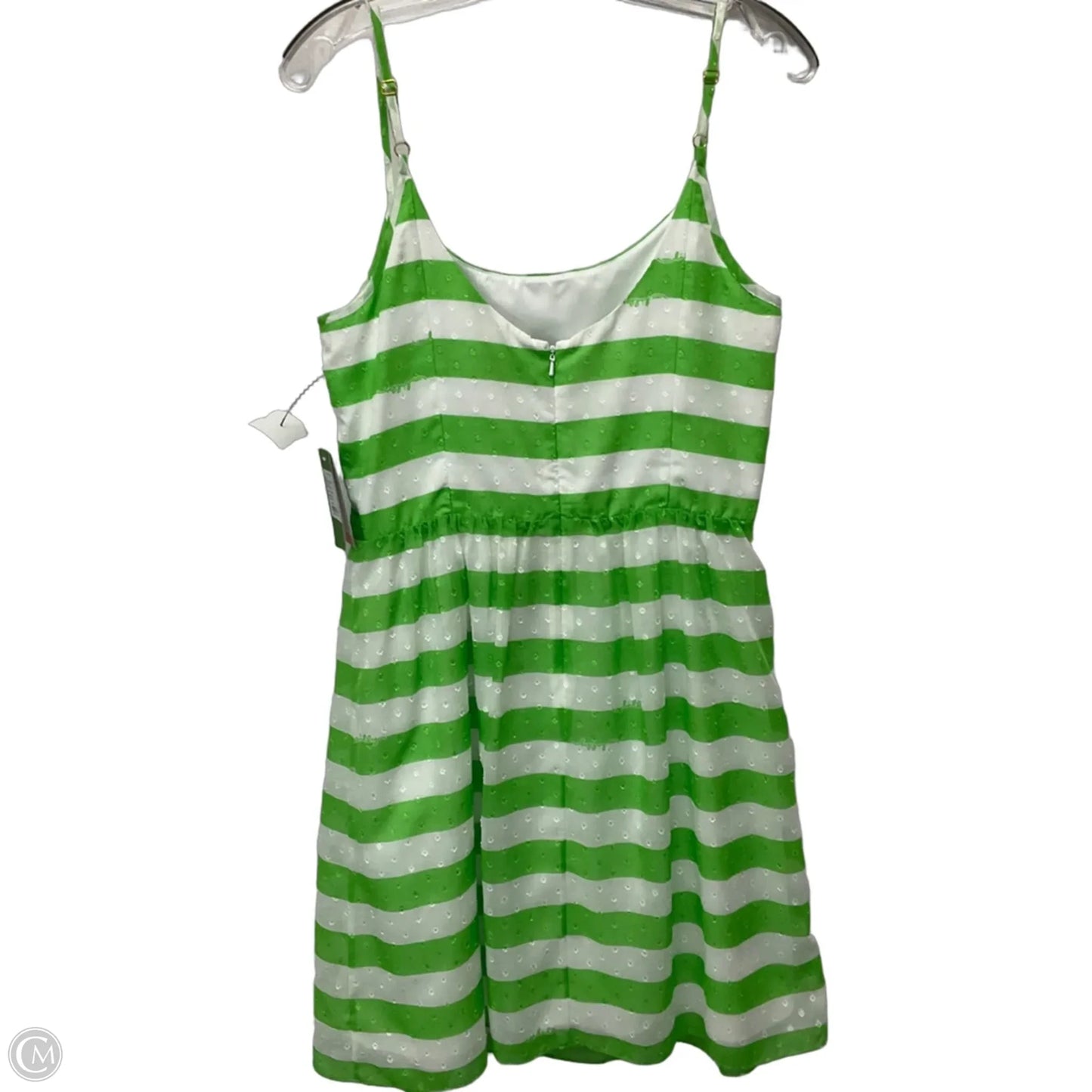 Dress Designer By Lilly Pulitzer In Green & White, Size: 10