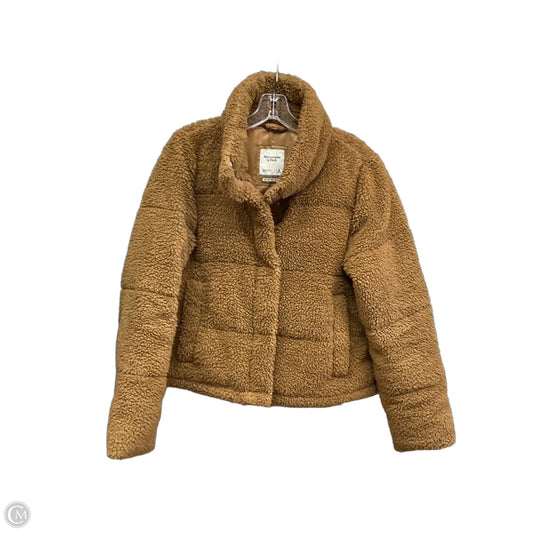 Coat Faux Fur & Sherpa By Abercrombie And Fitch In Brown, Size: M