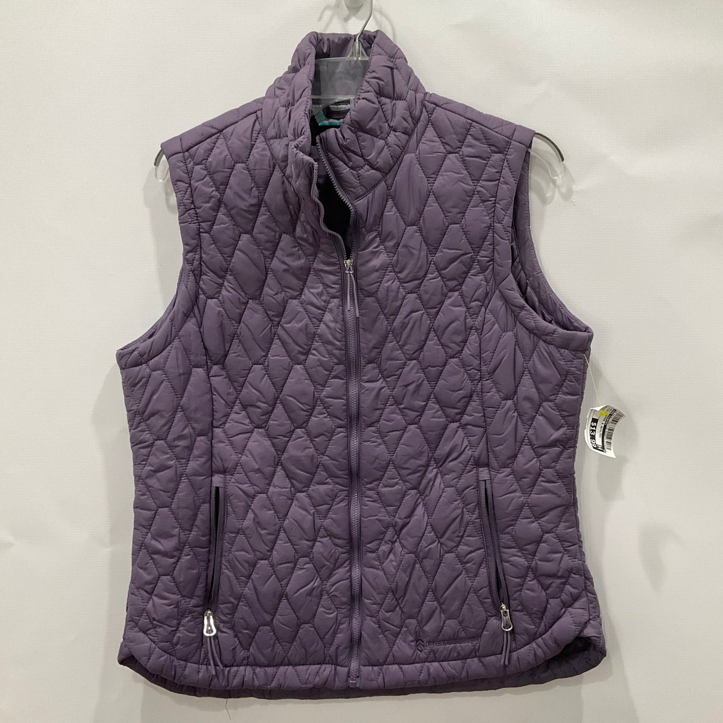 Vest Puffer & Quilted By Free Country In Purple, Size: L