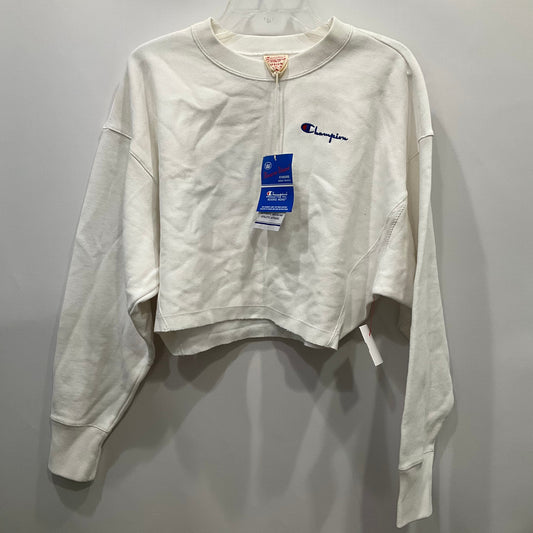 Sweatshirt Crewneck By Champion In White, Size: M