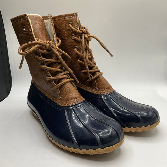 Boots Rain By Jambu In Blue & Brown, Size: 8