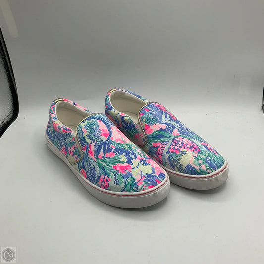 Shoes Designer By Lilly Pulitzer In Blue & Pink, Size: 6