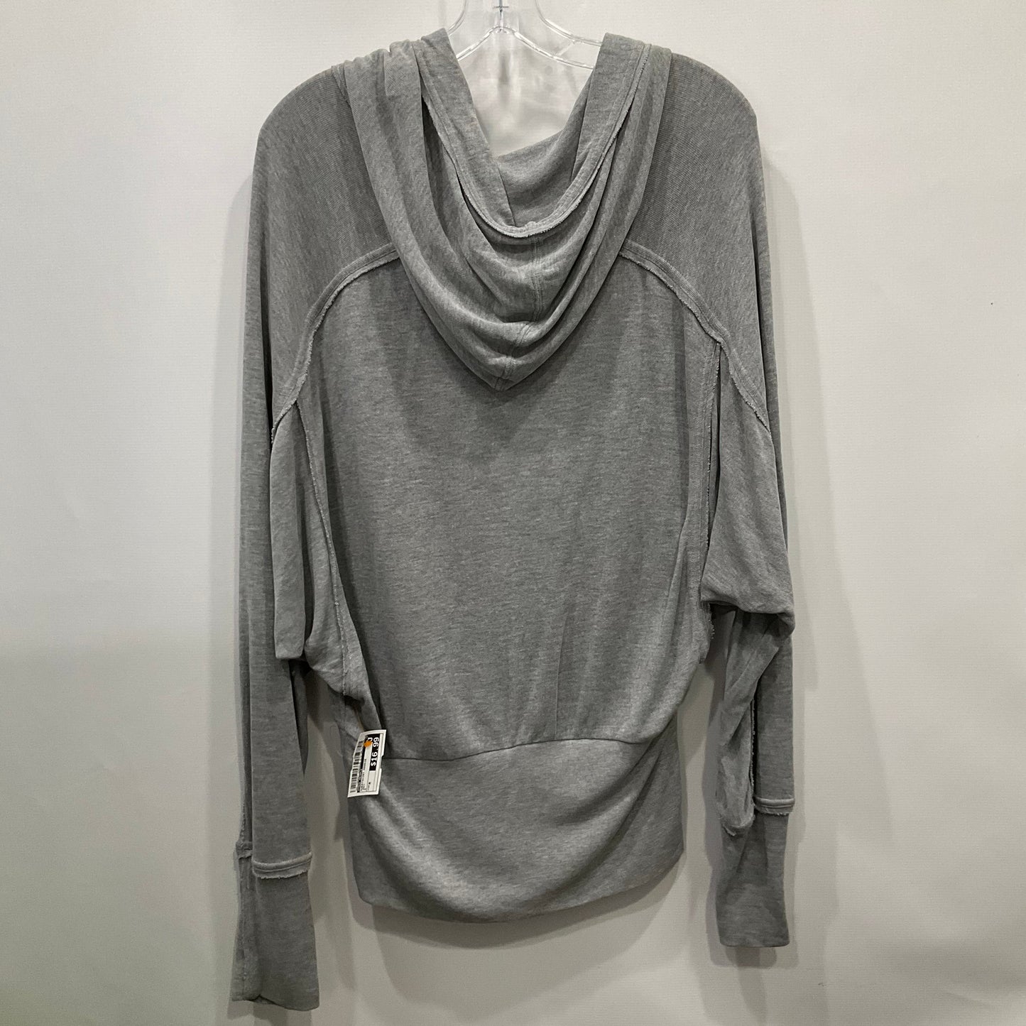 Sweatshirt Hoodie By Free People In Grey, Size: M