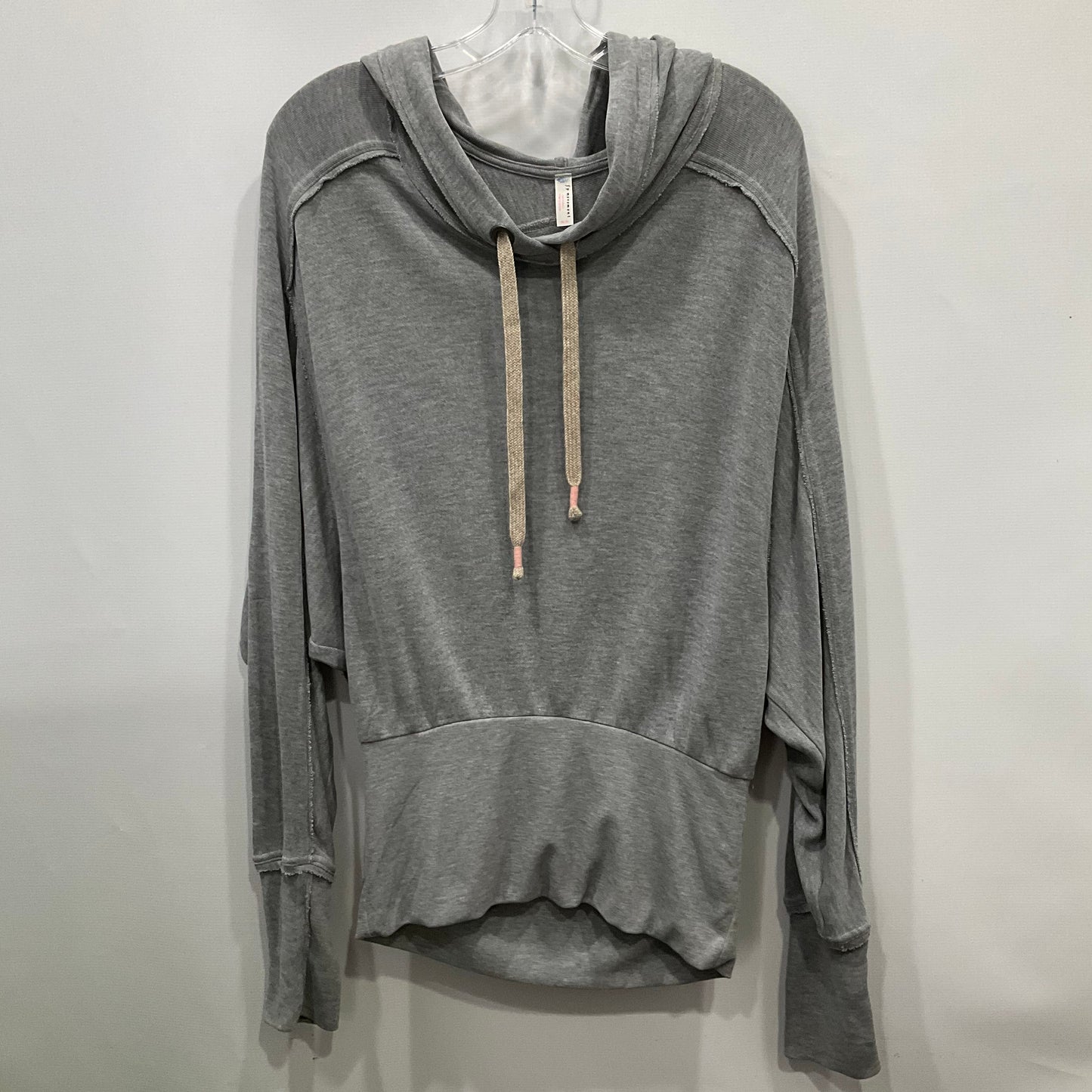 Sweatshirt Hoodie By Free People In Grey, Size: M