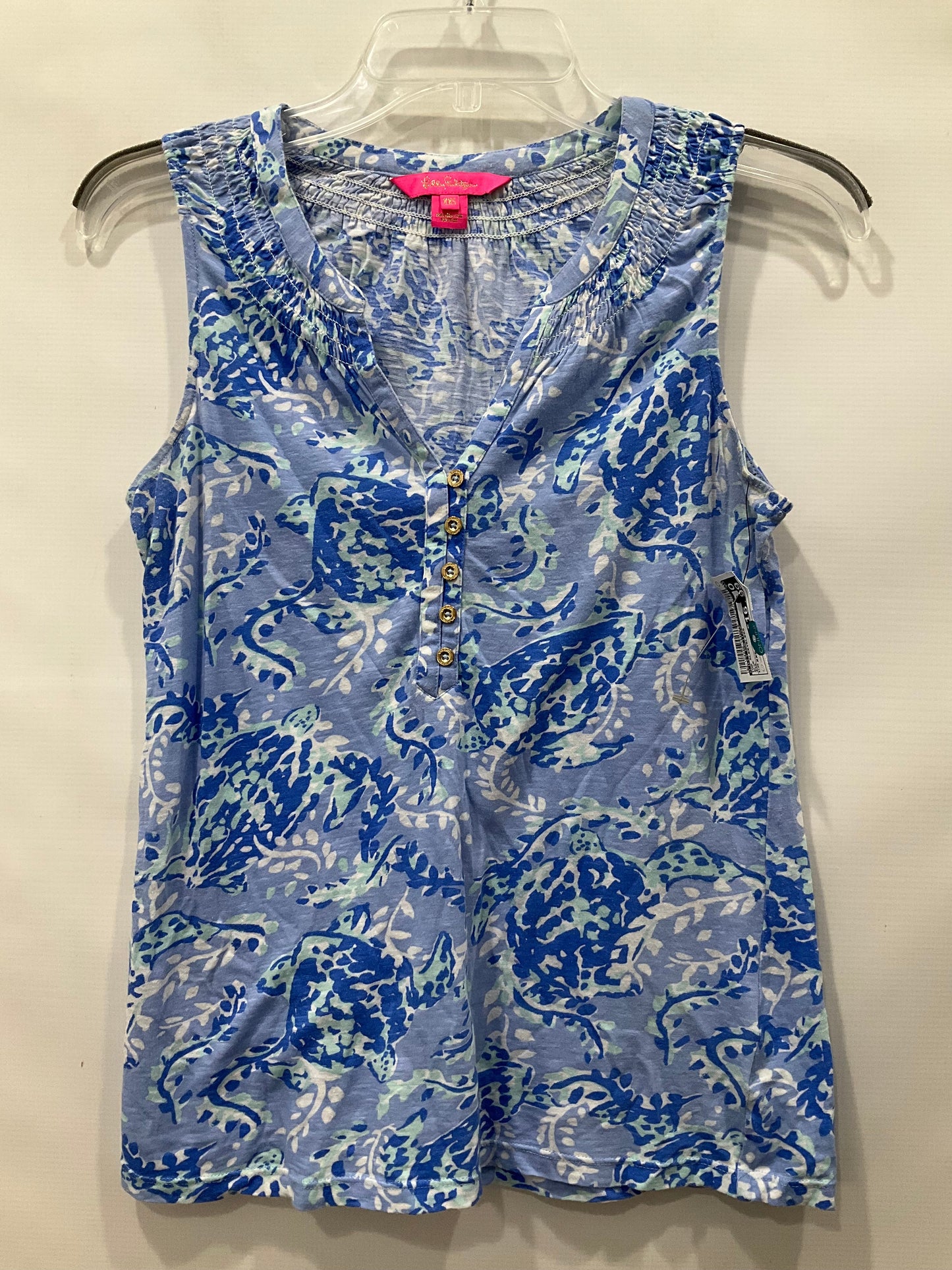 Blue Top Sleeveless Lilly Pulitzer, Size Xxs