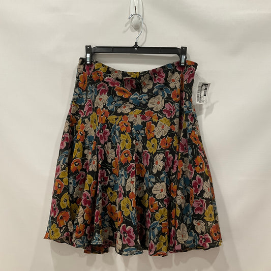 Floral Print Skirt Midi Lauren By Ralph Lauren, Size S