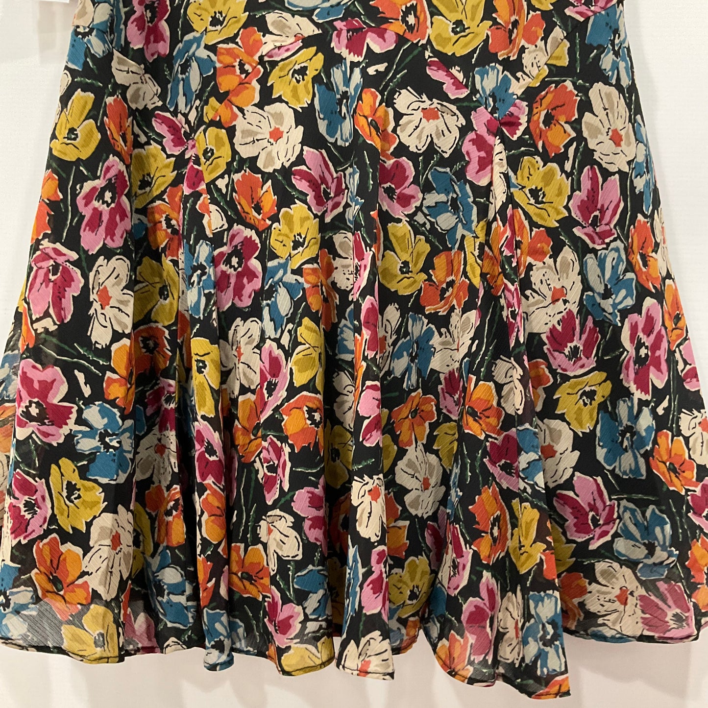 Floral Print Skirt Midi Lauren By Ralph Lauren, Size S